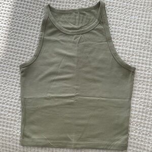 Olive Green Sleeveless Tank Top